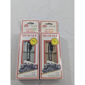 Two New 2) Model Power 1678 HO Scale Railroad Signal Brass  4 Way Wired Switch